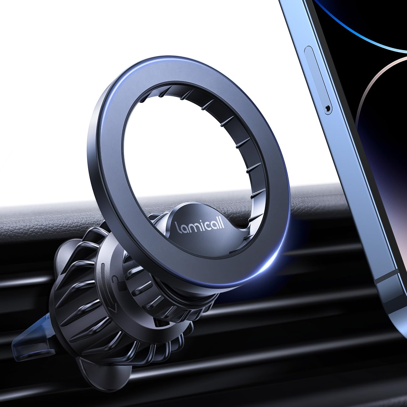 20x N52 Magnet Magnetic Phone Holder Car Air Vent Phone Mount Cradle Hook for iPhone 15 14 13 12 Pro Max Plus Mini MagSafe Case Others with Metal Plate