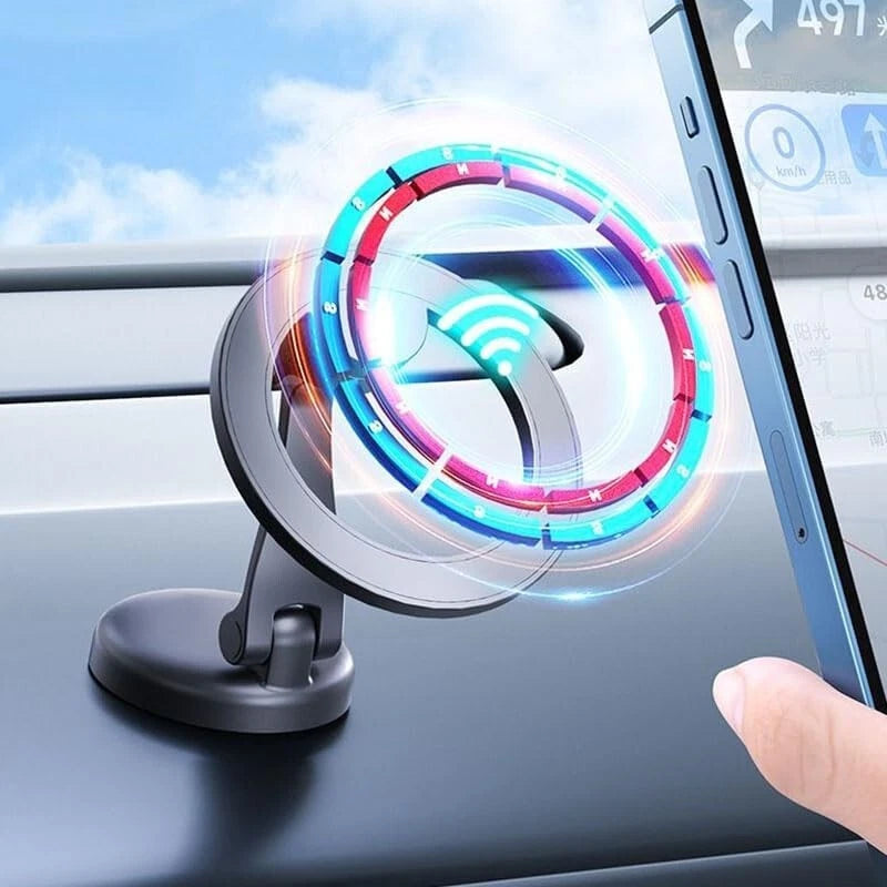 Magsafe Car Mount Magsafe Phone Holder for Cars Magnetic Phone Car Mount for iPhone Car Phone Holder Dashboard Fits iPhone 15 14 13 12 All Phones with Metal Ring