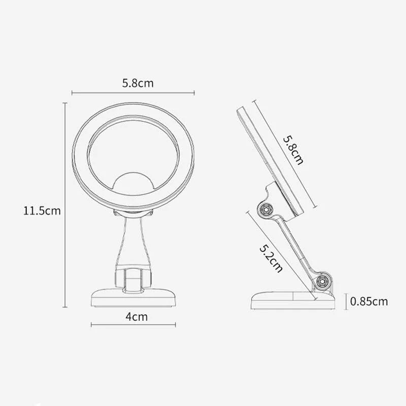 Magsafe Car Mount Magsafe Phone Holder for Cars Magnetic Phone Car Mount for iPhone Car Phone Holder Dashboard Fits iPhone 15 14 13 12 All Phones with Metal Ring