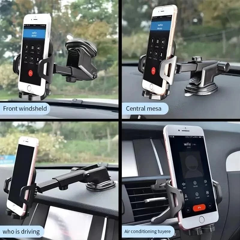 Windshield Suction Car Phone Holder Retractable Extendable Mount iPhone Samsung