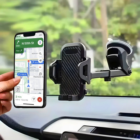 Windshield Suction Car Phone Holder Retractable Extendable Mount iPhone Samsung