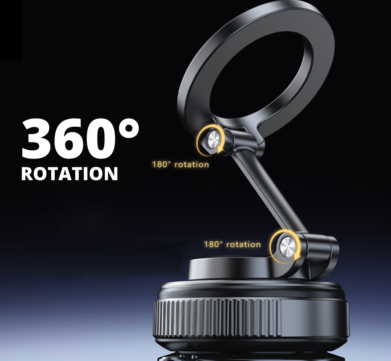 360 degrees rotation vacuum mount